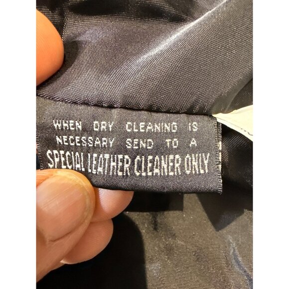 Tannery West Black Hooded Leather Jacket With Gold Accent Zippers Zip-Up Front & - Picture 9 of 16